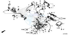 CRF1000DG CRF1000 - Africa Twin - Dual Clutch Europe Direct - (ED) drawing SUB HARNESS/IGNITION COIL