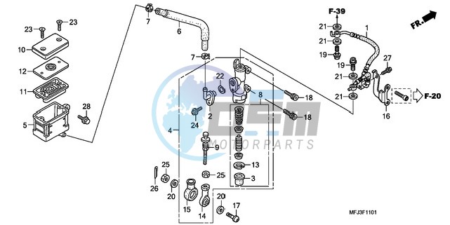 REAR BRAKE MASTER CYLINDER (CBR600RA)