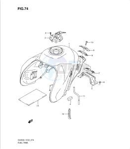 DL650 drawing FUEL TANK (DL650L1 E2)