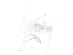 V9 Roamer 850 (USA) drawing Front mudguard-Pillar