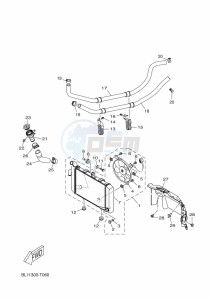 YP125RA XMAX 125 ABS (BL24) drawing RADIATOR & HOSE