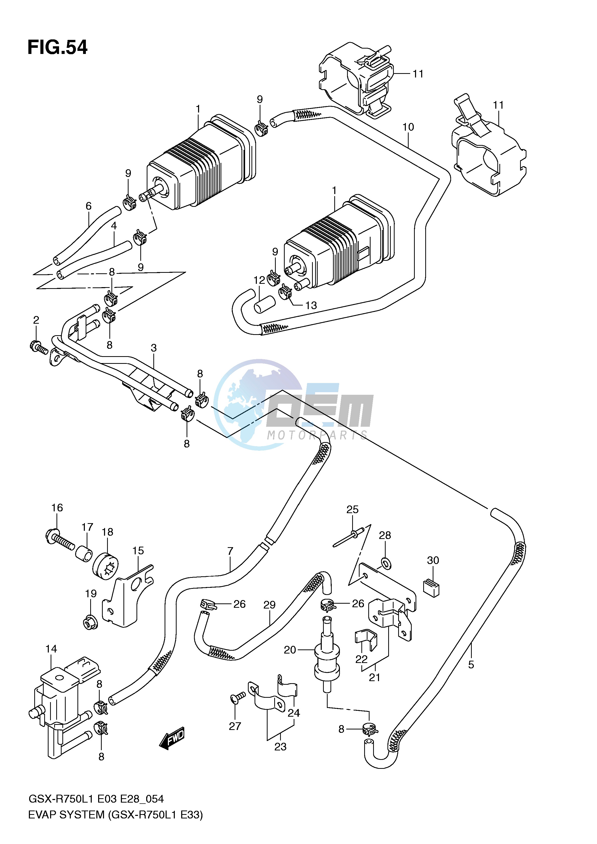 EVAP SYSTEM (GSX-R750L1 E33)