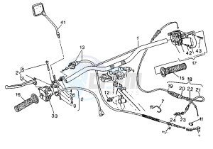 W8 FA 125 drawing HANDLEBAR-DRIVE CONTROLS