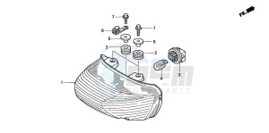 XL650V TRANSALP drawing TAILLIGHT