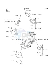 JT 1500 B [ULTRA 250X] (B7F-B8F) B8F drawing ENGINE MOUNT