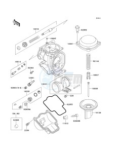 ZX 1100 D [NINJA ZX-11] (D1-D3) [NINJA ZX-11] drawing CARBURETOR PARTS