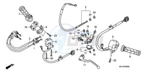 CBR1000RA9 E / ABS MKH REP drawing HANDLE LEVER/SWITCH/CABLE