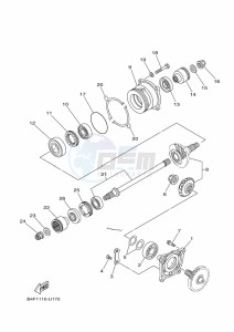 YFM700FWAD GRIZZLY 700 EPS (BDEB) drawing MIDDLE DRIVE GEAR