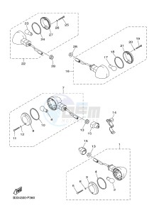 XVS950CR BOLT C-SPEC (B33N) drawing FLASHER LIGHT