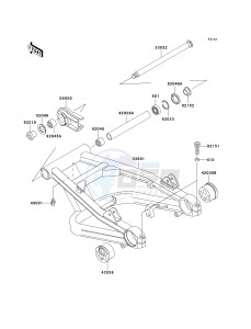 ZR 1200 A [ZRX1200R] (A4-A5) drawing SWINGARM