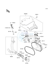 KVF 650 A [PRAIRIE 650 4X4] (A1) [PRAIRIE 650 4X4] drawing CONVERTER COVER_DRIVE BELT