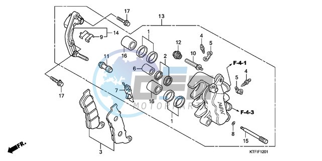 FRONT BRAKE CALIPER (SH1259/1509)