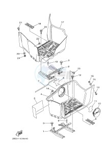 YFM700FWAD YFM700PHE GRIZZLY 700 EPS HUNTER (2BGA) drawing STAND & FOOTREST