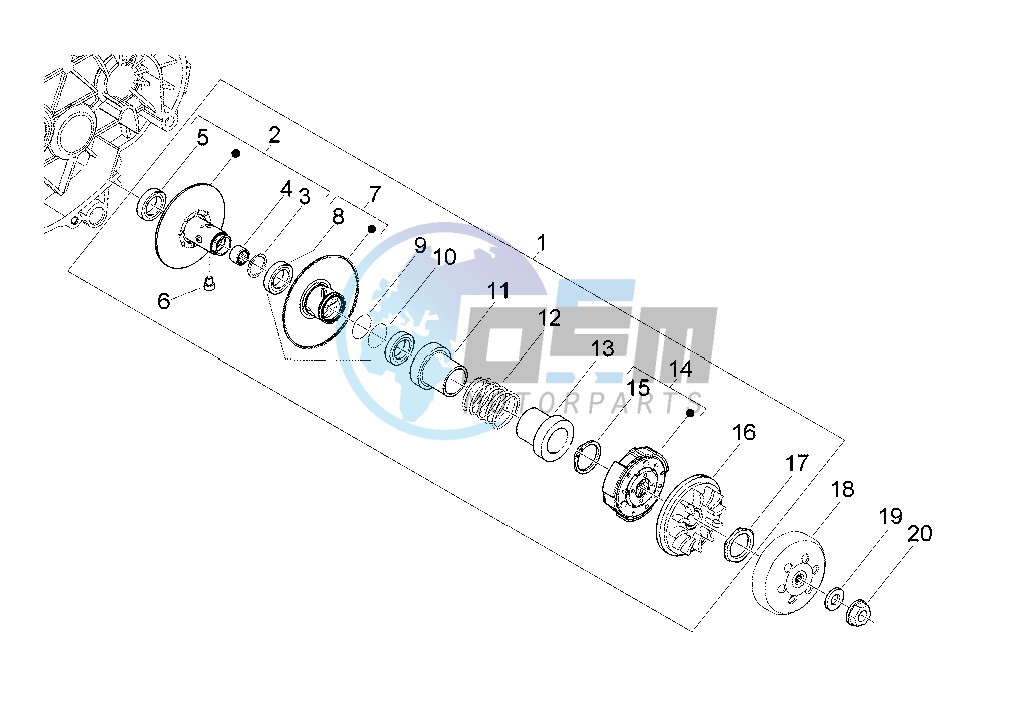 Driven pulley