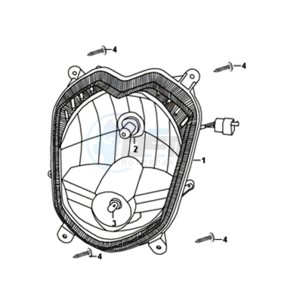 ORBIT III 50 45KMH (L8) EU drawing HEAD LAMP COMPLETE.