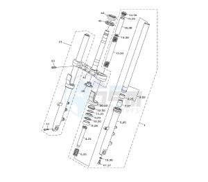 XJ6-FA DIVERSION ABS 600 drawing FRONT FORK