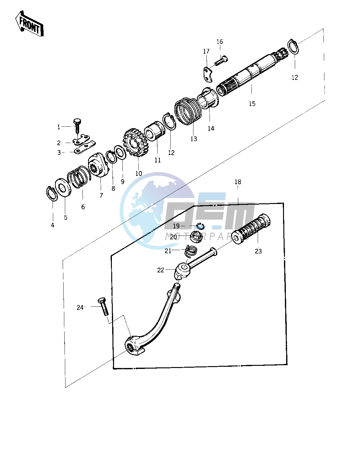 KICKSTARTER MECHANISM -- 75 S- -