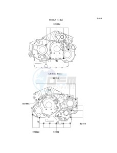 VN 1500 N [VULCAN 1500 CLASSIC FI] (N1-N3) [VULCAN 1500 CLASSIC FI] drawing CRANKCASE BOLT PATTERN