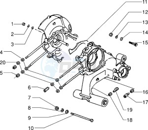 PX 125 E drawing Crankcase Fastners