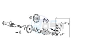 SENDA SM X-TREM 2A EDIZIONE - 50 CC VTHSR2C1A EU2 2A EDIZIONE drawing KICK STARTER SHAFT