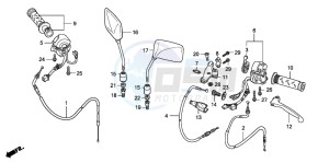 CBF150SH drawing HANDLE LEVER/SWITCH/CABLE