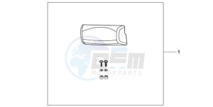 XL700V9 UK - (E / MKH) drawing TOP BOX PILLION PAD (TOP)