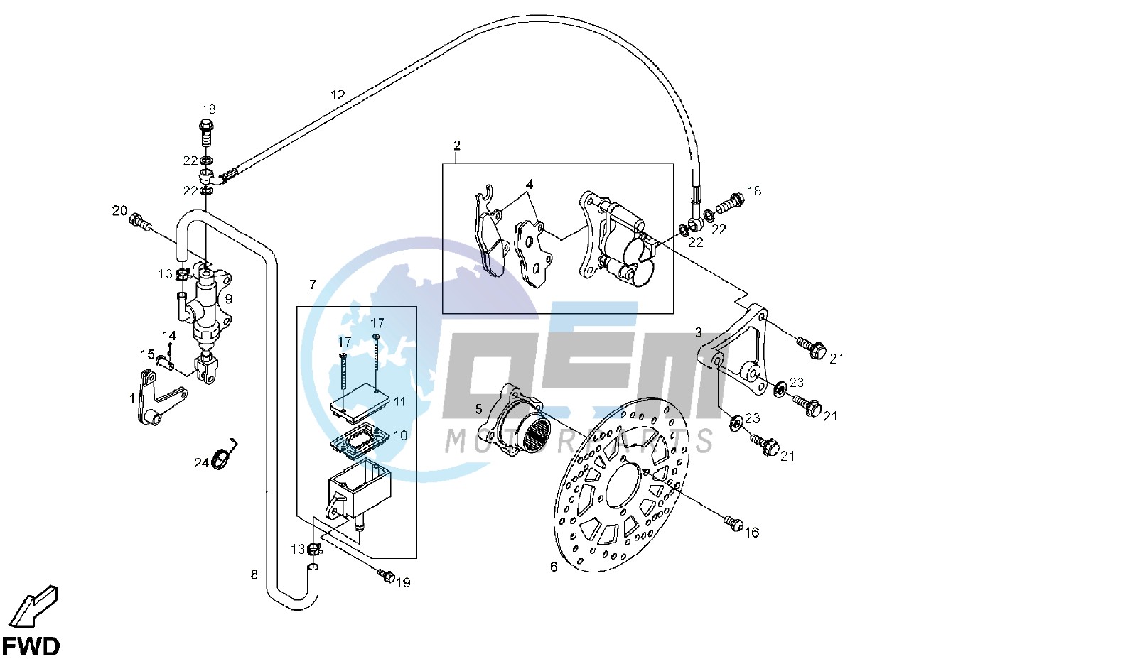 REAR BRAKE SYSTEM DRUM BRAKE