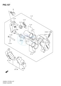 DL650 (E3) V-Strom drawing FRONT CALIPER