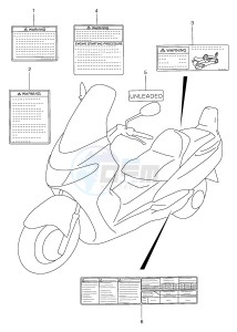 AN250 (E2) Burgman drawing LABEL (MODEL Y)