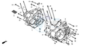 TRX200 FOURTRAX 200 drawing CRANKCASE