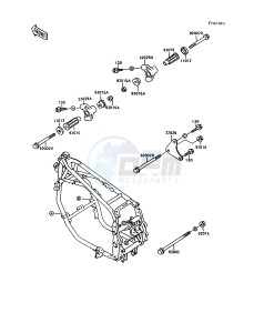 ZX 600 C [NINJA 600R] (C10) [NINJA 600R] drawing FRAME FITTINGS