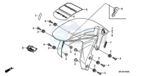 CBR600RR9 France - (F / CMF MME SPC) drawing FRONT FENDER