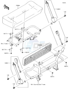 MULE SX 4x4 KAF400HJF EU drawing Seat