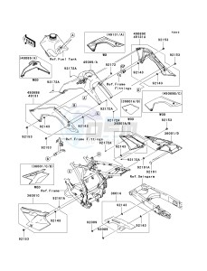 KLX 140 A [KLX140] (A8F-A9FA) A8F drawing SIDE COVERS_CHAIN COVER