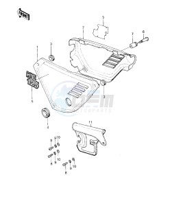 KE 125 A [KE125] (A7-A8) [KE125] drawing SIDE COVERS_CHAIN COVER -- 80-81 A7_A8- -