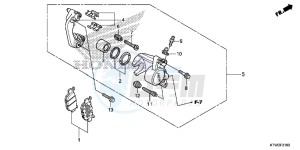 SH300ARE SH300ARE UK - (E) drawing REAR BRAKE CALIPER