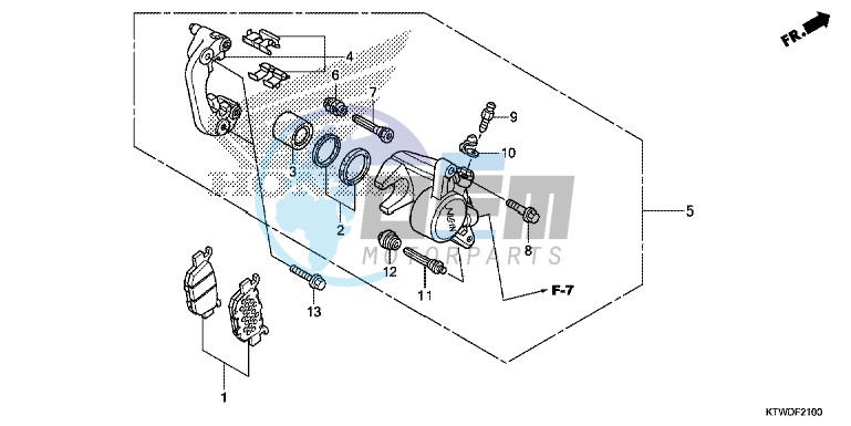 REAR BRAKE CALIPER