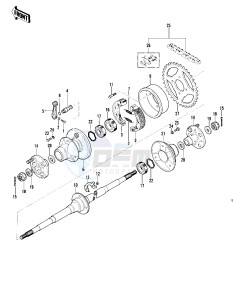 KLT 250 A [KLT250] (A1) [KLT250] drawing REAR AXLE_BRAKE_CHAIN -- 82 A1- -