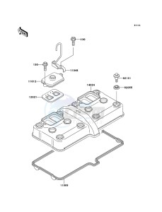 ZZR600 ZX600-E13H GB XX (EU ME A(FRICA) drawing Cylinder Head Cover