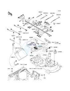 KVF 650 F [BRUTE FORCE 650 4X4I] (F6F-F9F ) F8F drawing CHASSIS ELECTRICAL EQUIPMENT