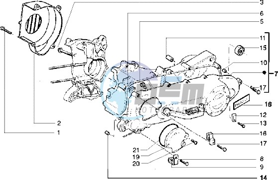 Clutch cover-scrool cover