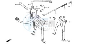 C50Z2 drawing MAIN STAND/ BRAKE PEDAL