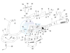 V7 II Stornello ABS 750 drawing Exhaust unit