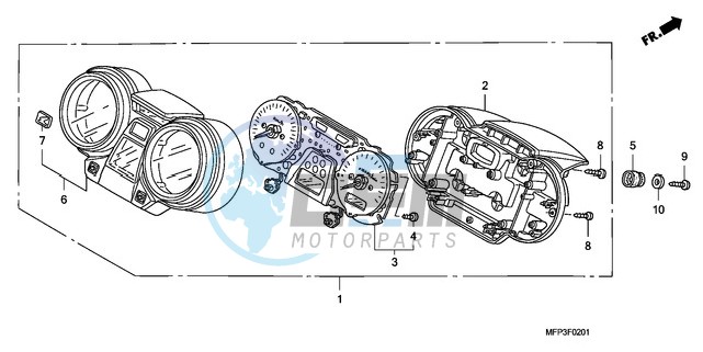 METER (CB1300S/CB1300SA)