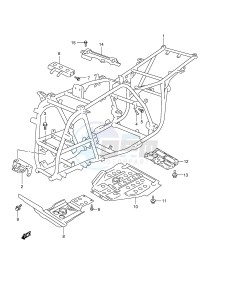 LT-F500F (E24) drawing FRAME (MODEL K1 K2)