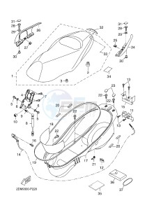 YPR125RA XMAX 125 ABS EVOLIS 125 ABS (2DMH 2DMH) drawing SEAT