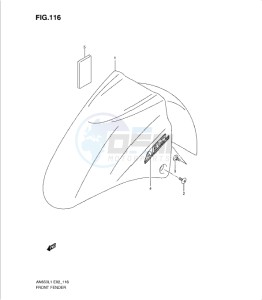 AN650 drawing FRONT FENDER (AN650AL1 E24)