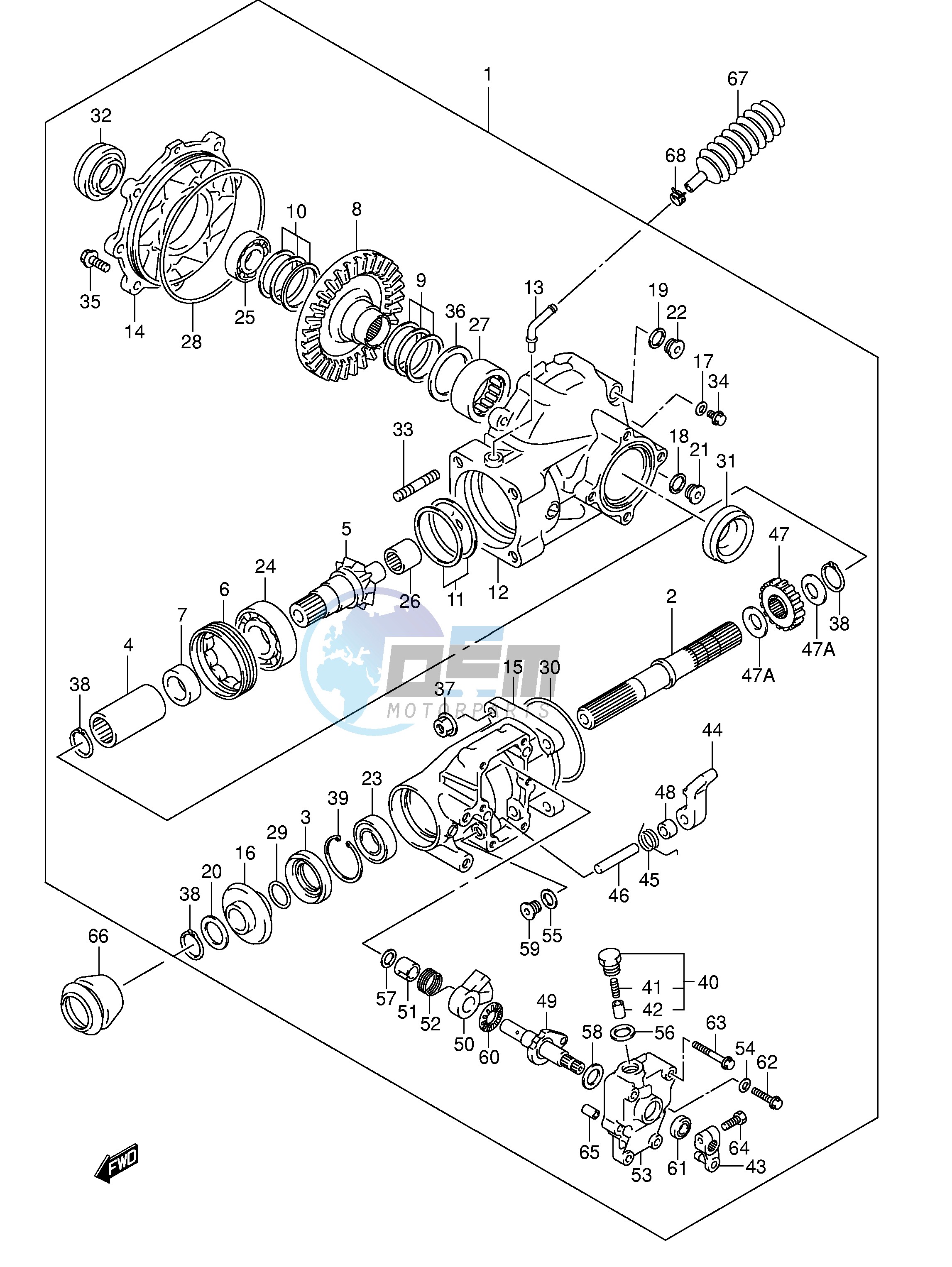 FINAL BEVEL GEAR (REAR)(MODEL K5 K6 K7)