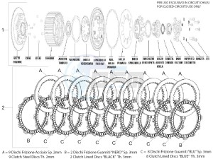 RSV4 Kit Engine SBK R 2012-2014 1000 drawing Clutch assembly