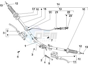 NRG 50 power DD (UK) UK drawing Handlebars - Master cilinder